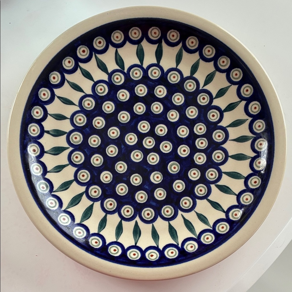 Classic polish pottery dinner plate